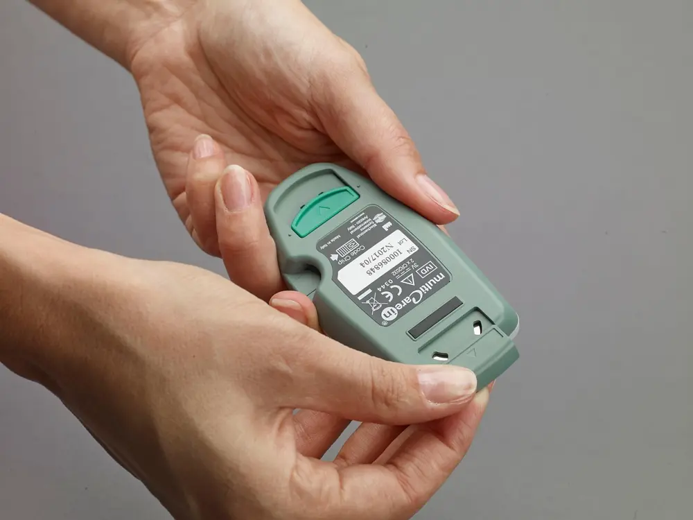 A patient’s glucometer (blood glucose meter) being used in RPM. These FDA-cleared devices transmit glucose readings remotely.