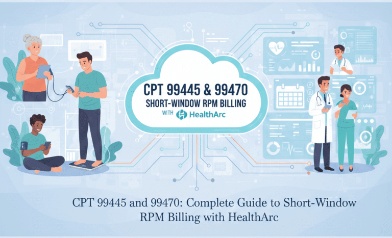 CPT 99445 and 99470: Complete 2026 Guide to Short-Window RPM Billing with HealthArc
