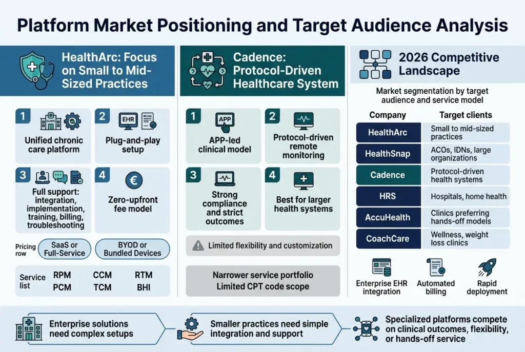 HealthArc vs Cardence Market Positioning